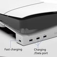 thumbnail image 4 of Support Horizontal Amélioré avec Hub USB 4 Ports pour PS5 Slim Refroidissement, Charge, et Gain de Place, 4 of 9