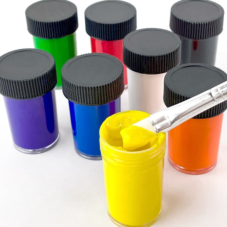 20 Pack 6 Colors Mini Acrylic Paint And Brushes Set For Kids