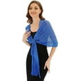 thumbnail image 2 of Sparkling Metallic Shawls and Wraps with Buckle for Evening Dresses Party Wedding Bride Bridesmaid, 2 of 12