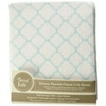 Mint Quatrefoil Deluxe Flannel Fitted Crib Sheet