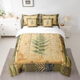 thumbnail image 2 of Feelyou Tropic Green Leaves Bedding Comforter Set 7pcs, Vintage Rustic Botanical King Bedding Sets, Teens Kids Boys Girls Reversible Bed Sheets, Super Cozy Room Decor, 2 of 8