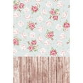 thumbnail image 1 of BSDHOME Polyester 5x7ft Retro Rose Floral Wood Floor Photography Studio Backdrop Background, 1 of 2