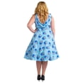 thumbnail image 3 of Miss Lavish London Women's Plus Size Dresses Retro Floral Rockabilly 40s and 50s Vintage Fashion [BUTTERFLY-BLUE-22], 3 of 4