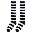 thumbnail image 4 of 10 Pairs Womens Socks Striped Christmas Knee Striped Performance Daily Wear,Grey,One Size, 4 of 4