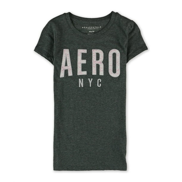 Camiseta gráfica Aeropostale con relleno de Jersey para mujer gris mediana