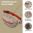 thumbnail image 5 of Fanny Pack Beige Christmas Character Pattern Waist Pack Bag,Running Cross Bag,Waterproof Large Fanny Packs for Women Men for Travel Running Hiking Cycling, 5 of 6