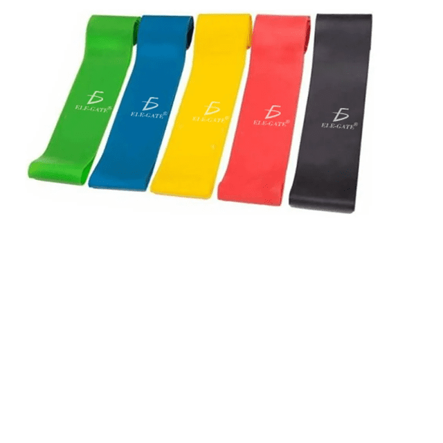 Kit 5 Bandas Ligas Latex De Resistencia Varios Niveles Piernas Ejercicio Yoga Pilates Crossfit Xtellar multicolor