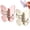 Pink+White, variant on Rotating Butterfly Adhesive Wall Hooks, Cute 3 Prong Design with Adjustable Wings 270° Swivel, Corner Storage for Towels, Keys, Bags in Bathroom, Entryway and Kitchen