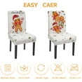 thumbnail image 6 of Christmas Chair Cover Set of 4 Gingerbread Winter Dining Room Slipcovers Stretch Parsons Chair Seat Protectors Xmas Holiday Decor-4PCS, 6 of 7