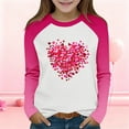 thumbnail image 1 of Blusas y camisas de manga larga y cuello redondo para niños y niñas, blusa informal de moda con bloques de color, manga larga y cuello redondo, estampado, para niñas de 2 a 15 años., 1 of 9