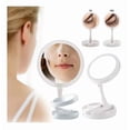thumbnail image 2 of Espejo de maquillaje plegable con luz LED de aumento x10, 2 of 7