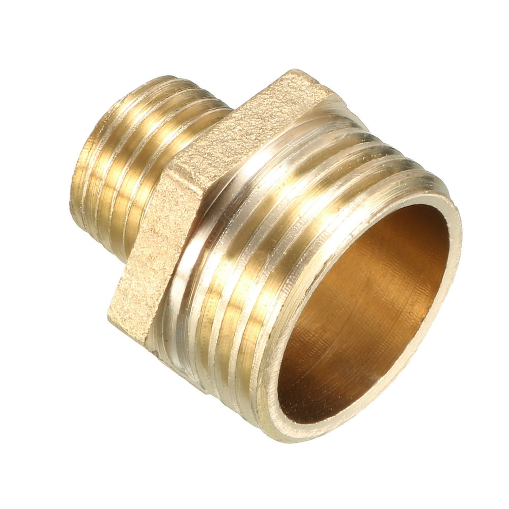 Brass Pipe Fitting, Reducing Hex Nipple 1/2 BSP Male x 1/4 BSP Male