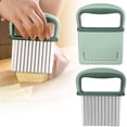 thumbnail image 3 of 1x Crinkle Cutter Cutting For Potatoes,French Fry Cutter for Potatoes,French Fry Potato Cutter Stainless Steel Zig Zag Gadget Waves Chopper Knife,Wave Knife Suitable for Cutting Fruits and Vegetables, 3 of 4