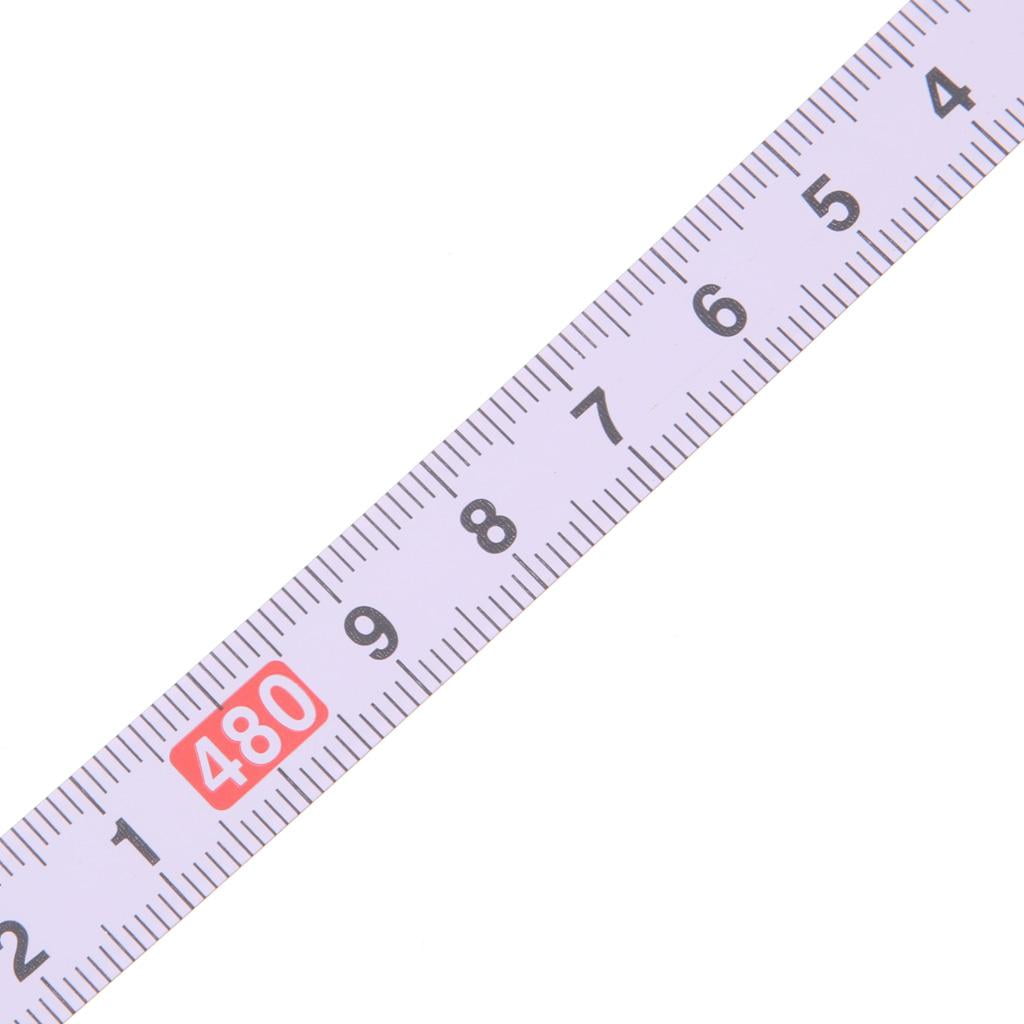 Nishiyuenyi 5M Self Adhesive Tape Measure, Metric - White, Left to Right(0-500CM) Right to
