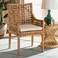 thumbnail image 6 of Baxton Studio Saoka Natural Brown Finished Wood and Rattan Armchair, 6 of 6