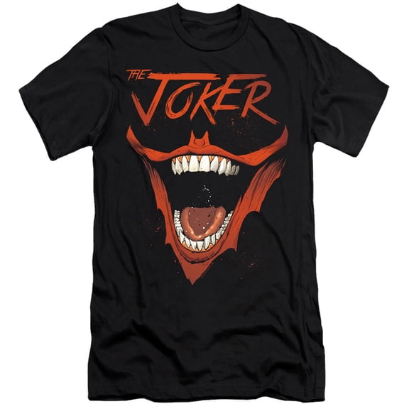 Batman Joker Bat Laugh S/S Adult 30/1 T-Shirt Black