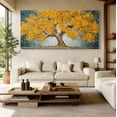 thumbnail image 6 of Canvas Wall Art for Living Room - Large Yellow Tree of Life Canvas Prints, Modern Abstract Nature Painting for Kitchen Bedroom Office Wall Decor, 6 of 7