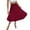 Wine, variant on Womens Plus Skirts Knee Length Long Pleated A Line Layered Midi Mesh Black Summer Vacation Outfits Skirt XXL