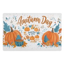 Yayeee Doormat for Indoor Entrance 32" x 20" Non Slippery Floor Rug, Big Pumpkins