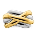 thumbnail image 5 of 14k Two-tone Cross-Cross Design Ring R891, 5 of 5