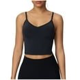 thumbnail image 2 of ylioge Tank Tops for Women Built in Bras Sleeveless V Neck Yoga Camisoles Womens Casual Solid Color Stretchy Slim Pullover Athletic Workout Vests, 2 of 5