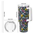 thumbnail image 4 of Vsdgher Watercolor Meadow Flowers Pattern 40 oz Tumbler with Handle and Straw Lid | Insulated Cup Reusable Stainless Steel Water Bottle Travel Mug | Gifts for Women Men Him Her, 4 of 8