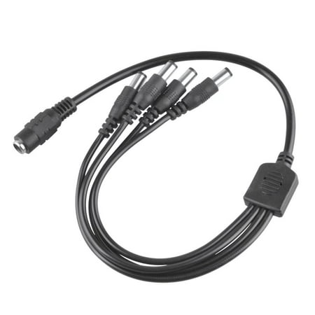 

PwrON 100-240VAC 12V DC 2A OD5.5mm ID2.1mm 4 Plug Splitter Replacement for CCTV Security Camera DSC-SWP2A-12