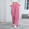 thumbnail image 2 of Bovemsi Wide Leg Pants Woman Women Striped Cotton Pajama Casual Plaid Trousers Beach Bottoms With Pockets Travel Pants, 2 of 8