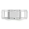 thumbnail image 2 of 10KW 8mm Flat with Step Edge Band Size 9 in 10k White Gold, 2 of 3