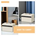 thumbnail image 3 of OUNONA White Lockable Storage Box with Combination Lock Alloy and Plastic Portable Safe for Home and Travel, 3 of 8