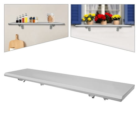 Miumaeov 48''X12" Stainless Steel Folding Shelf Food Serving Shelf For Food Truck Trailer