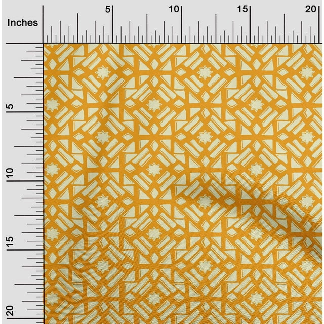 oneOone Tissu en Coton Flex Imprimé Géométrique au Mètre 40 Pouces de Large