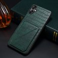 thumbnail image 6 of Allytech Slim Case Compatible with Samsung Galaxy A05, Crocodile Print PU Leather Magnetic Hidden Card Holder Kickstand Shockproof Full Body Protective Wallet Case for Women Men, Green, 6 of 6