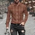 thumbnail image 7 of FDGIU Men's Fall Flannel Shirt - Button Down Plaid, Slim Fit Cozy Long Sleeve Fall Winter Layering Piece with Pocket, 7 of 7