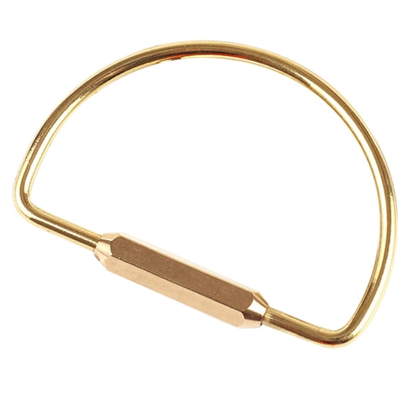 Raindrops Decorative Keychain Brass D Shaped Golden 1Pack Retro Belt Clip for Women