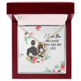 thumbnail image 1 of I Love You Because You Are My Life Forever Necklace w Message Card, 1 of 8