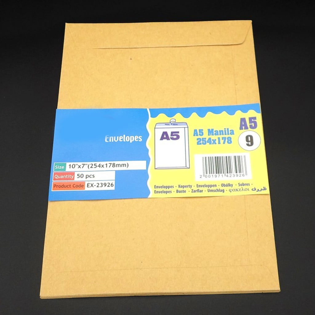 50Pcs Self Seal Envelopes For Mailing, No Window Envelopes Self Sealing Envelope