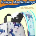 thumbnail image 5 of Unicorn and Bubble White Pattern 17" School Backpacks for Teens,Waterproof Oxford Fabric,S-Shape Padded Straps for School,Travel,Hiking,Camping, 5 of 6