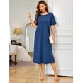 thumbnail image 2 of Ekouaer Long Nightgowns for Women Cotton Sleepshirt, 2 of 6