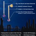 thumbnail image 2 of Gem Stone King 14K Yellow Gold Purple Amethyst and White Lab Grown Diamond Dangle Earrings for Women | 0.86 Cttw | Gemstone February Birthstone | Round 4MM, 2 of 6