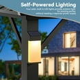 thumbnail image 5 of Modern Shade The Horizon Hardtop Gazebo - 10' x 14' Black Double Steel Roof with 4 Solar LED Lights, 5 of 9