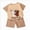 Beige, variant on Caqnni Kids Toddler Baby Boy GirlsShort Sleeve T Shirt Elastic Waistband Casual Elastic Shorts Set 2PCS Outfit Summer Pjs For 18-24 Months 2t 3t 4t 5t 6t Pajamas & Dailywear Set