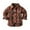 Brown, variant on Button down Shirts for Boys Plaid Collared Long Sleeve Shirts Fall Light Jacket Boys Jacket Size 8-9 Years