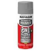 Rust-Oleum Automotive 2 in 1 Filler and Sandable Primer Spray, Gray, 12 oz