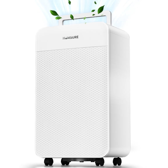 HUMSURE 80 Pint Dehumidifier for Basements & Large Rooms, International Version, Energy Efficient with Drain Hose, 5.3L Tank, Auto Defrost, Child Lock