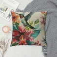 thumbnail image 2 of GOSMITH Hummingbirds Throw Pillow Cover Colorful Flying Bird Tropical Exotic Lily Floral Green Leaves Cozy Square Cushion Case for Men Women Room Home Decor, 2 of 5