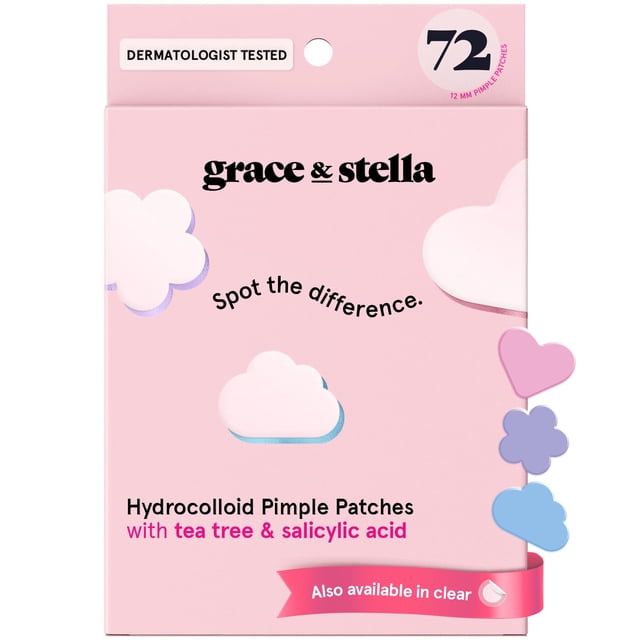 Parches para espinillas Pore Strip, hidrocoloide Grace & Stella, 72 unidades