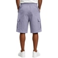 thumbnail image 4 of Delconic Men Lightweight Breathable Knit Cargo Casual Shorts Adjustable Drawstring Stretch Waist Solid Color Relax Fit Bottoms For Running Fishing Weekend Sports Beach Outfit Light Purple 2XL, 4 of 7