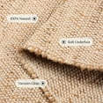 thumbnail image 4 of Delara Handwoven Jute and Cotton Area Rug – Natural Rug, Farmhouse Accent Rug for Living Room, Bedroom, or Entryway – Sustainable, Flatweave, Ivory , 8' X 10', 4 of 9