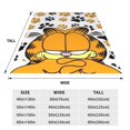 thumbnail image 3 of Manta de franela con dibujos animados de Garfield, suave y acogedora manta de felpa para todas las estaciones para niños y niñas, manta cálida y ligera para cama, sofá o viaje, 3 of 6